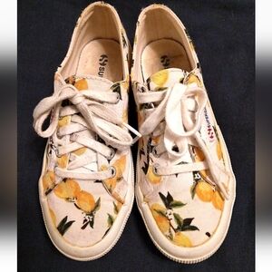 Superga Lemon Print Shoes Women Size 6 Happy Lemonade Sneaker Tennis EU 36 Italy